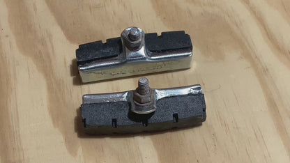 Vintage Bike 60mm Curved Rod Brake Blocks. NOS